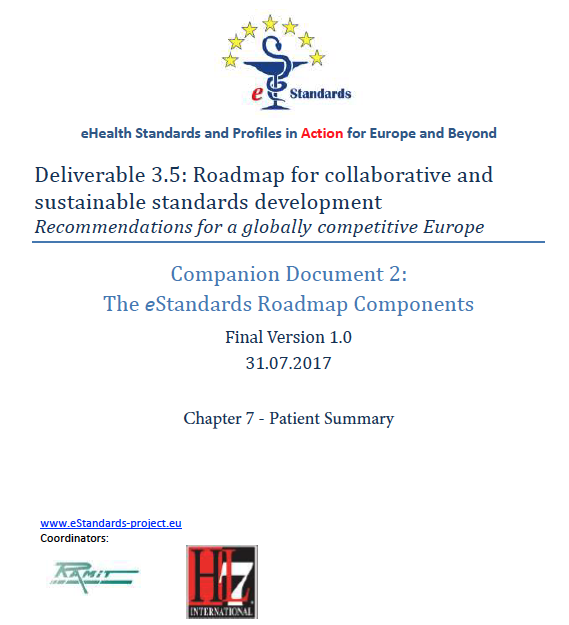 The eStandards Roadmap for the Patient Summary
