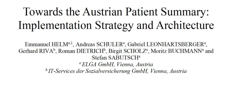 Title of the publication on the Austrian Patient Summary