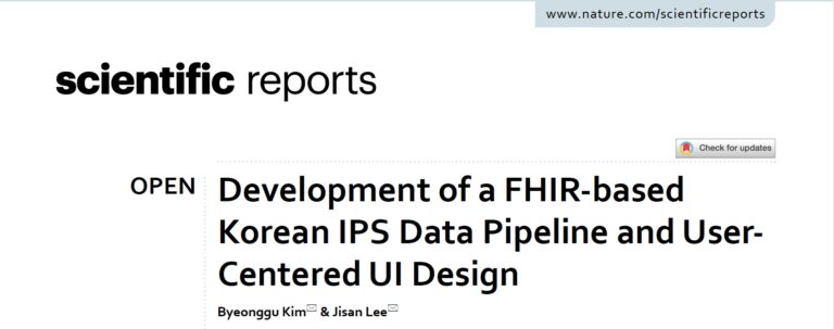 Title of the publication on the Korean IPS